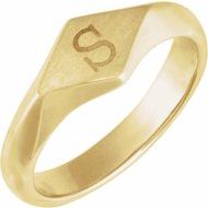 Geometric Signet Ring