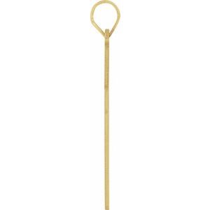 18K Yellow Gold 29.4x14 mm Cross Pendant