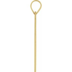 18K Yellow Gold 25.9x12 mm Cross Pendant