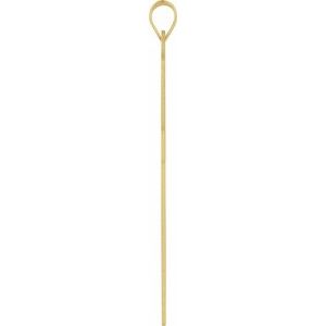 14K Yellow Gold 49.4x25 mm Cross Pendant