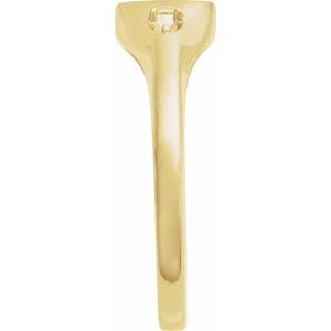 Engravable Accented Signet Ring