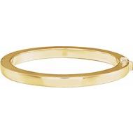 Engravable Tube Hinged Bangle Bracelet