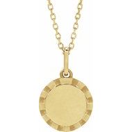Engravable Sunburst Necklace or Pendant