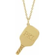 Engravable Pickleball Paddle Necklace or Pendant