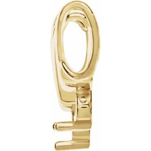 18K Yellow Gold 3-Stone Engravable Family Slide Pendant Mounting