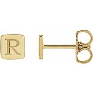 Engravable Geometric Stud Earrings