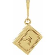 Engravable Book Pendant
