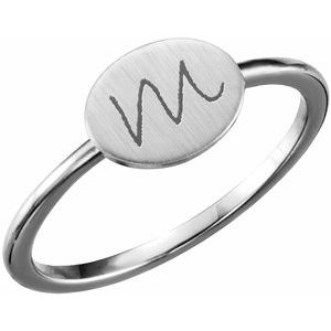 Continuum Sterling Silver Be Posh�� Engravable Signet Ring