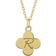 Engravable Clover Necklace or Pendant