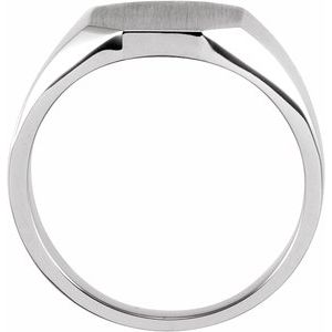Sterling Silver 9x7 mm Octagon Signet Ring