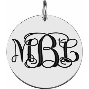 Sterling Silver Be Posh�� Engravable Disc Pendant