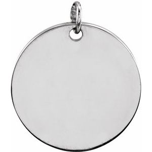 Sterling Silver Be Posh�� Engravable Disc Pendant
