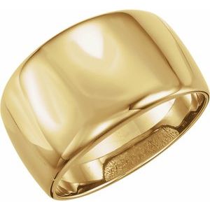 14K Yellow Gold Dome Ring