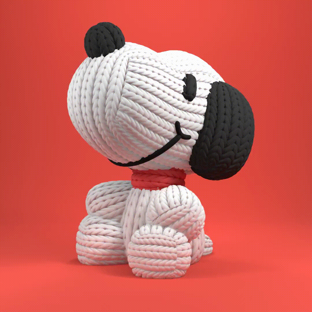 knitted Snoopy