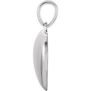 Platinum 1/10 CT Natural Diamond Heart Pendant