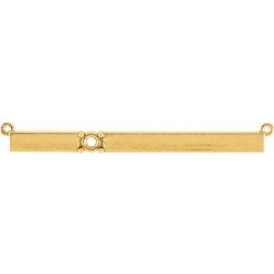 14K Yellow Gold 3 mm Round Bar Necklace Center