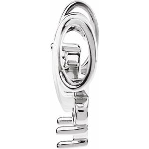 18K Palladium White Gold 4-Stone Engravable Family Slide Pendant Mounting