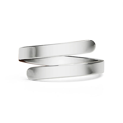 Customizable Stainless Steel 2-Name Wrap Ring