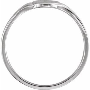 Platinum Oval Signet Ring