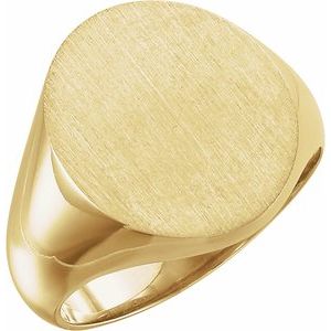 10K Yellow Gold Oval Signet Ring