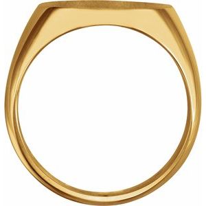 10K Yellow Gold Oval Signet Ring