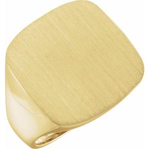 14K Yellow Gold Square Signet Ring