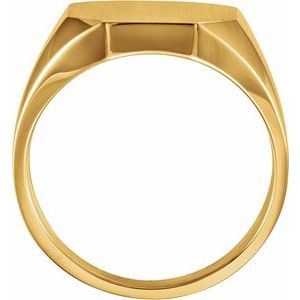 14K Yellow Gold Octagon Signet Ring