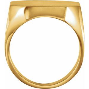 18K Yellow Gold Octagon Signet Ring