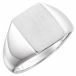 15x12 mm Rectangle Signet Ring