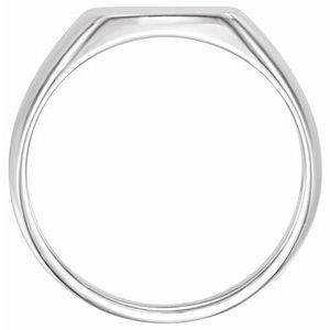 Sterling Silver 13x12 mm Rectangle Signet Ring
