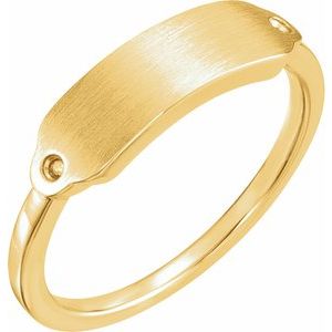 1.5 mm Round 18x5 mm Rectangle Signet Ring Mounting