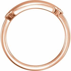 14K Rose Gold 1.5 mm Round 18x5 mm Rectangle Signet Ring Mounting