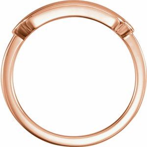 14K Rose Gold .03 CTW Natural Diamond 18x5 mm Signet Ring