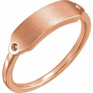 1.5 mm Round 18x5 mm Rectangle Signet Ring Mounting