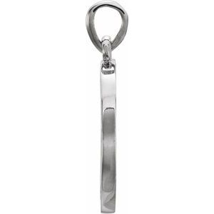 14K White Gold 1/5 CTW Natural Diamond Engravable 16-18" Necklace