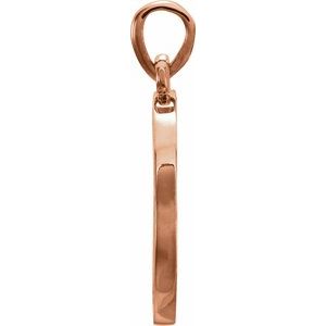 14K Rose Gold 1/5 CTW Natural Diamond Engravable 16-18" Necklace