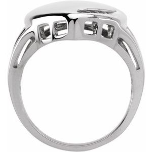 10K X1 White Gold 4-Stone Engravable Family Heart Ring Mounting