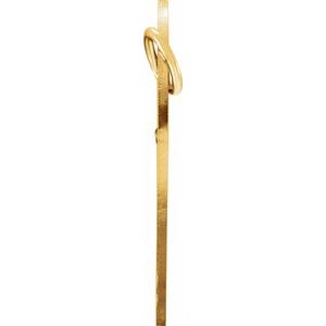 14K Yellow Gold 4-Stone Posh Mommy�� Large Engravable Heart Loop Pendant Mounting