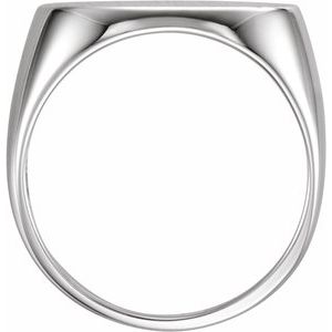 Sterling Silver 18x12 mm Oval Signet Ring