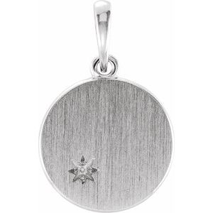 Sterling Silver Engravable Pendant Mounting
