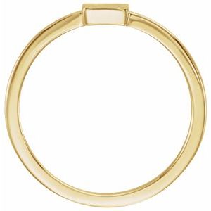 14K Yellow Gold 7x5 mm Rectangle Signet Ring