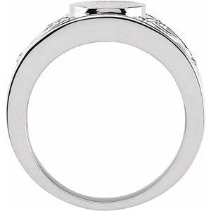 Continuum Sterling Silver 8.25 mm Round Signet Ring