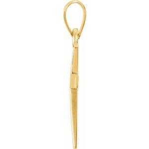 14K Yellow Gold Cross Pendant