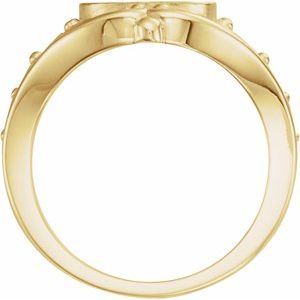 14K Yellow Gold 10x8 mm Oval Signet Ring