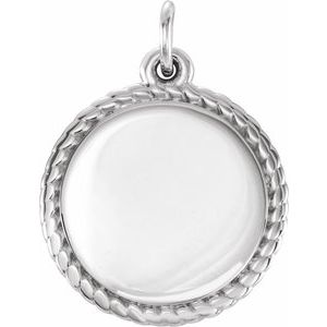 Engravable Round Rope Pendant