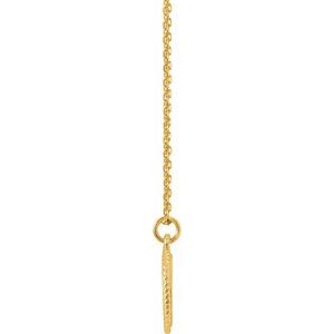 18K Yellow Gold Vermeil Engravable Round 16-18" Rope Necklace