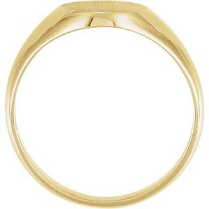 14K Yellow Gold 10x8 mm Oval Signet Ring