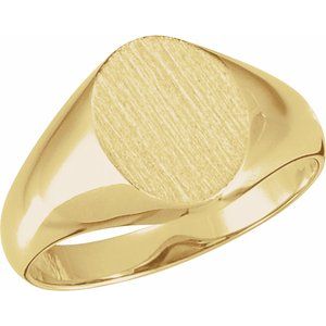 10x8 mm Oval Signet Ring