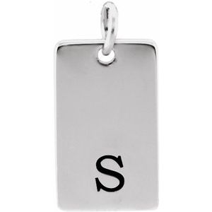 Sterling Silver Be Posh�� Engravable Rectangle Pendant