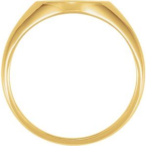10K Yellow Gold 11x9.5 mm Oval Signet Ring